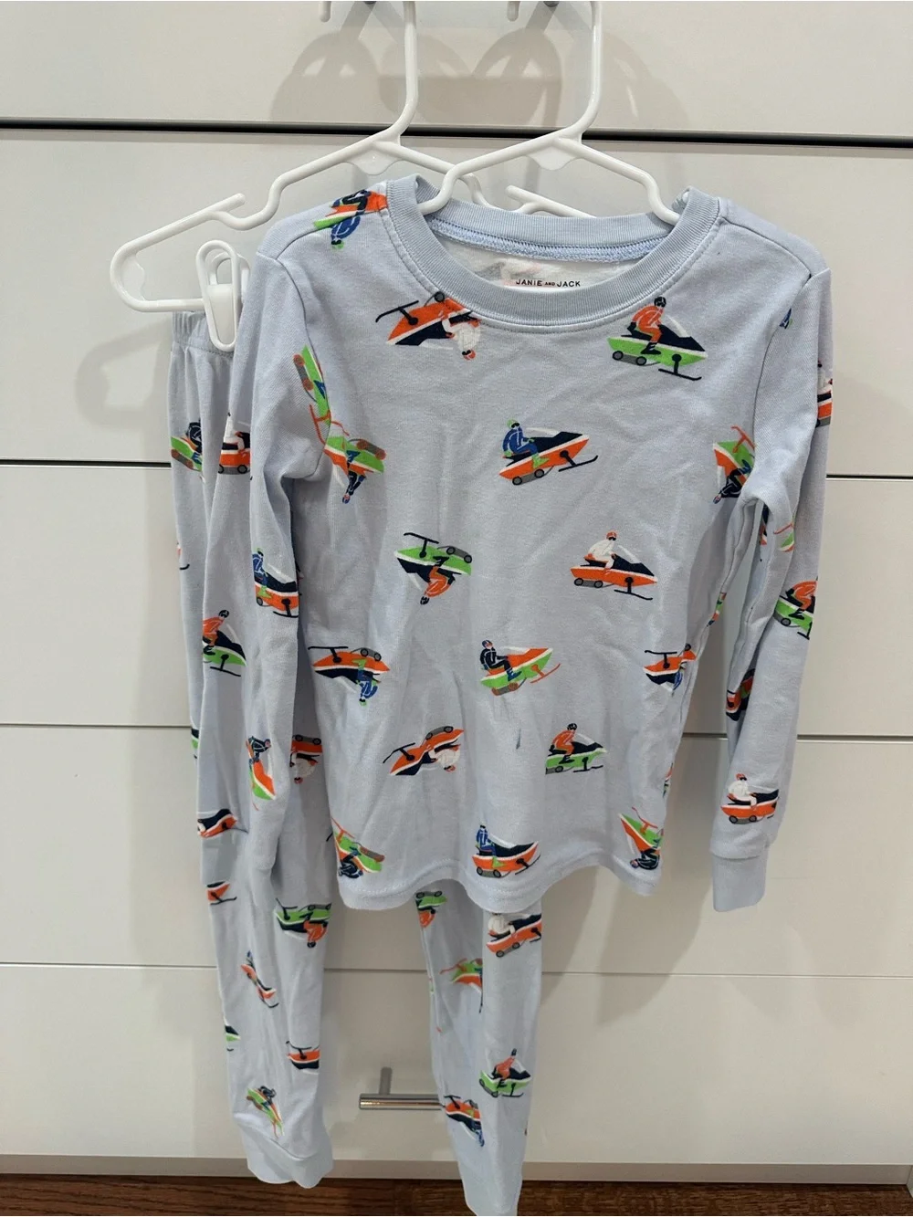 Janie and Jack Boys Snow Mobile Pajamas Size 7